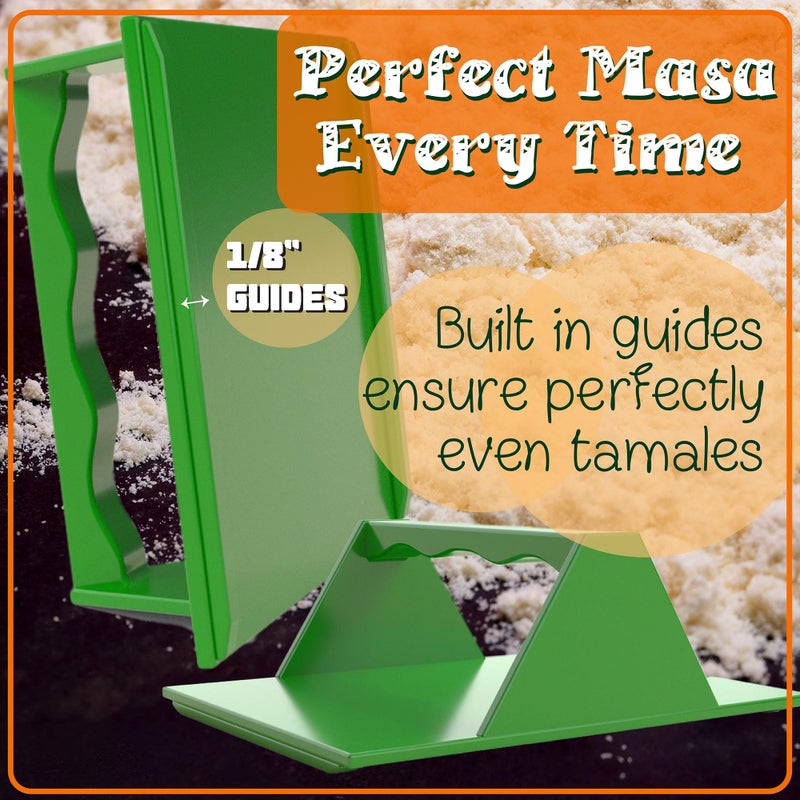 Mindful Design Tamale Masa Spreader Tool (4 Pack, Green) Masa Spreader for Tamales, EspÃ¡tula Para Hacer Tamales, Maker for Wrappers & Corn Husks, Extendedor de Masa Para Tamales, Tamale Spatula with Precision Guides - Image 2